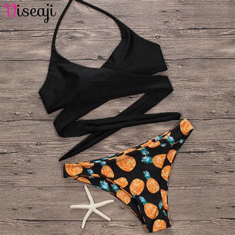 Bikini Brazilian Women Bikinis Set Floral Cross Swimwear Women