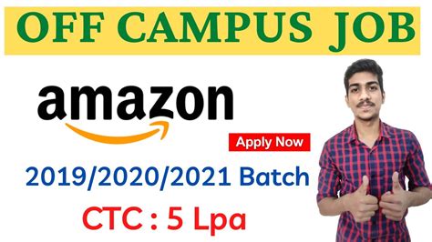 Amazon Recruitment Amazon Off Campus Drive Amazon Jobs For