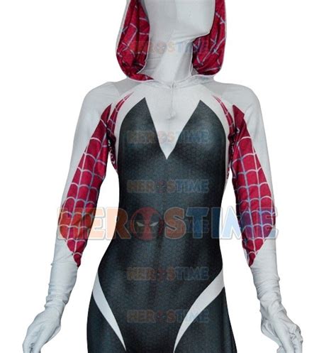 D Print Spider Gwen Stacy Spandex Lycra Zentai Spiderman Costume For