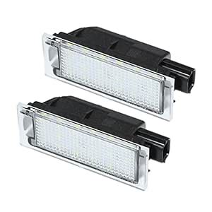 X Autohaux Pair Led License Plate Light Car Number Lamp Replacement