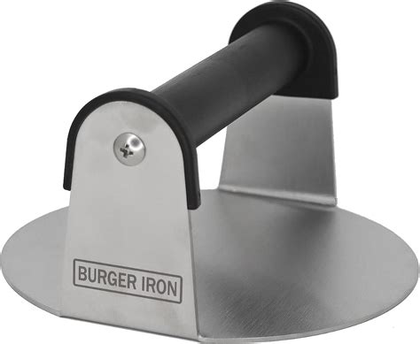 The Burger Iron Burger Smasher Prensa Redonda De Acero Inoxidable