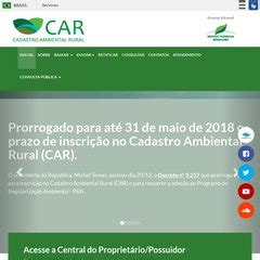 Car Gov Br Sicar Sistema Nacional De Cadastro Ambiental