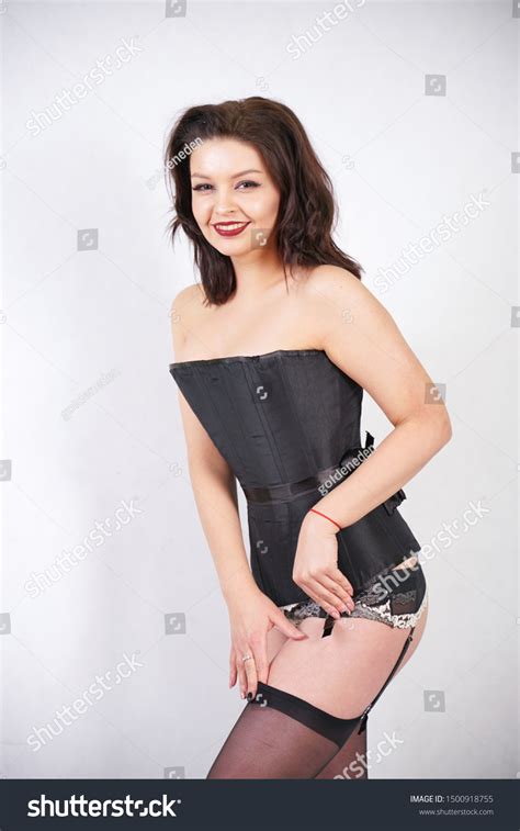 Sexy Brunette Garter Belt Stockings Corset Stock Photo 1500918755 Shutterstock