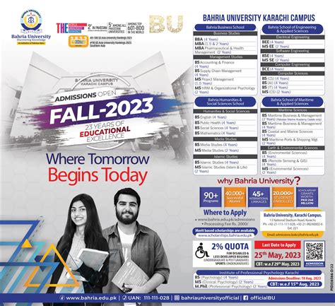 Deadline Approaching Bahria University Karachi Invites Applications