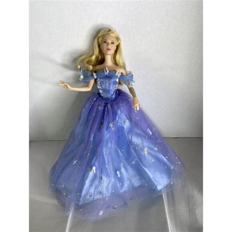 Mattel Toys Disney Cinderella Live Action Royal Ball Ella Barbie Doll Lily James With Shoes