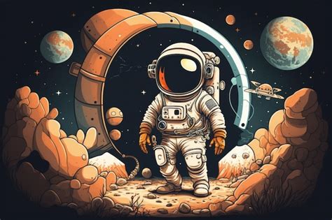 Premium Photo | Astronaut and space exploration theme