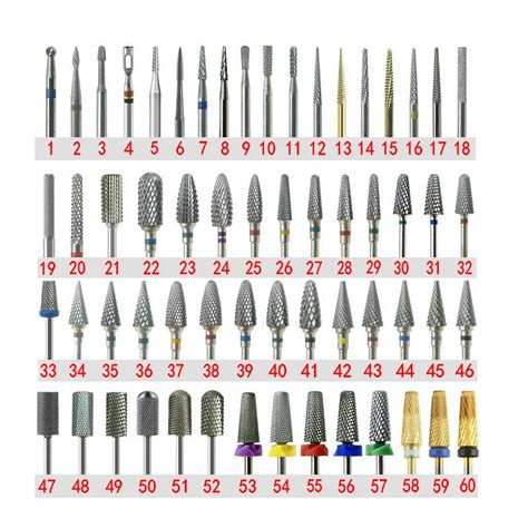 Types Nail Drill Bits Tungsten Cabide Nail Cutters Cuticle Clean