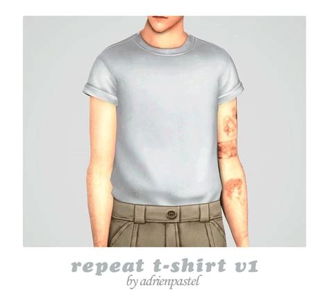 Repeat T Shirt Set Adrienpastel In Sims Male Clothes