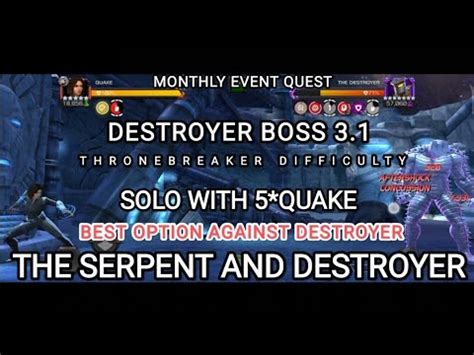 Mcoc Monthly Event Quest The Serpent And Destroyer Destroyer Boss 3