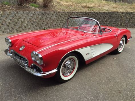 1960 Corvette Convertible Red White Coves Hardtop Automatic - Classic Chevrolet Corvette 1960 ...