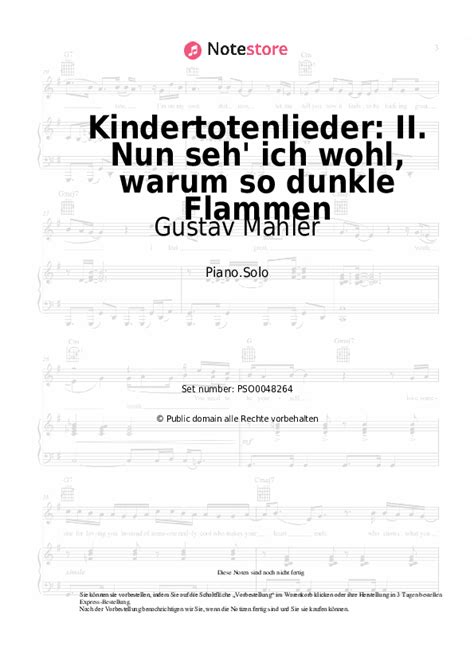 Gustav Mahler Kindertotenlieder Ii Nun Seh Ich Wohl Warum So