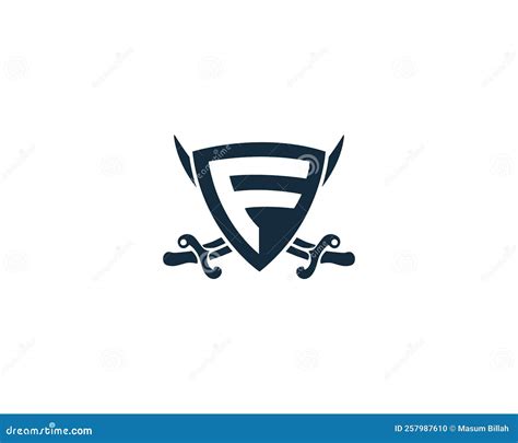 Letter H Swords Logo Vector Template Swords Icon For Protection And