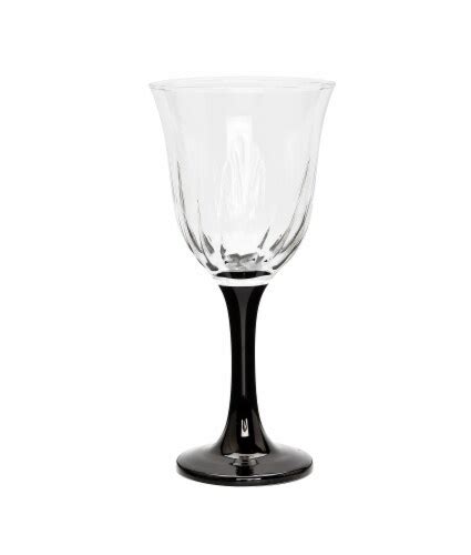 Set Of 6 Black Footed Water Glasses 2 75 D X 7 75 H Kroger