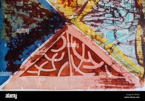 Abstraction Hot Batik Background Texture Handmade On Silk Abstract Surrealism Art Stock