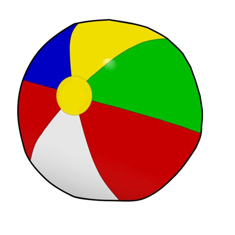 Vector Drawing Of Beach Ball Free SVG