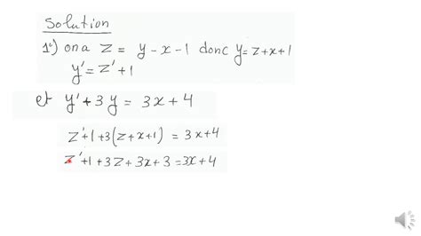 Exercice Sur L Equation Diff V Youtube