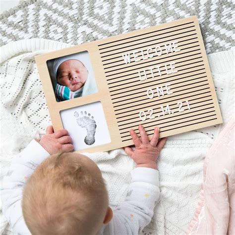 Pearhead Letterboard Bilderrahmen Holz Babyartikel De