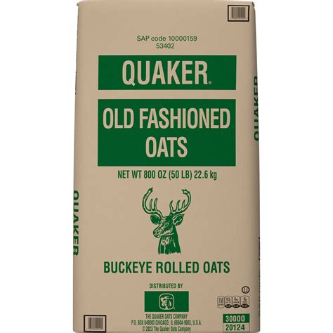 Quaker Old Fashioned Oats Buckeye Rolled Oats Smartlabel™