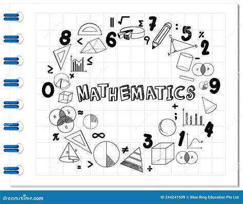 F Rmula Matem Tica Doodle Con Tipo De Letra Matem Tica En Bloc De Notas