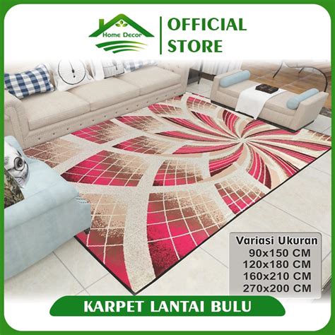 Jual Homedekor Karpet Lantai Bulu Permadani Ruang Tamu Anti Slip Ukuran