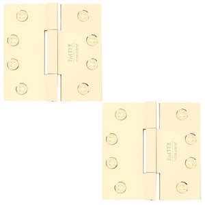 Door Hinges Collection X Thin Leaf Square Solid Brass Heavy