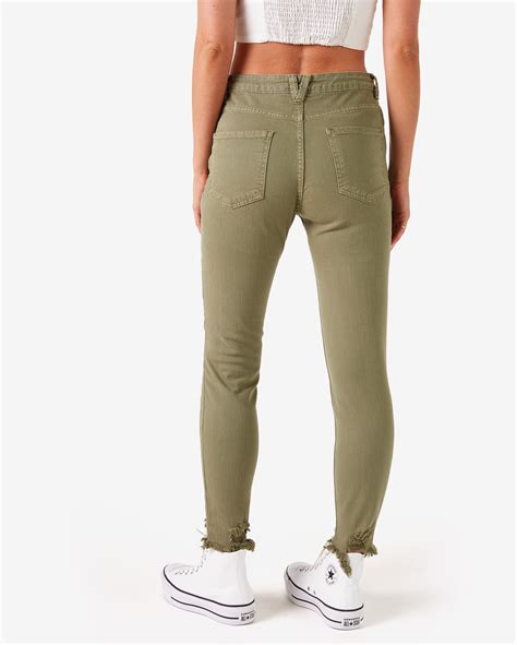 Riachuelo Cal A Jeans Color Feminina Skinny Verde Musgo Pool By Riachuelo