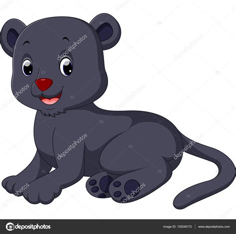 Cute Black Panther Cartoon Stock Vector Hermandesign2015 Gmail