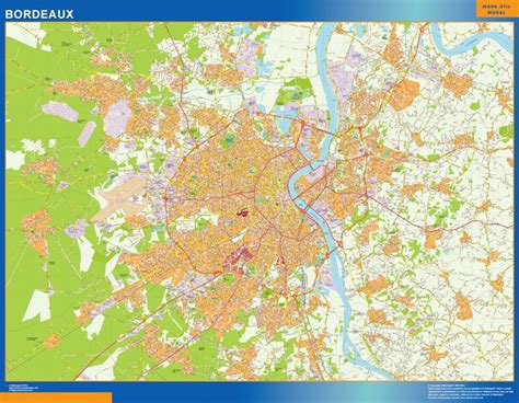 bordeaux wall map | Vector World Maps