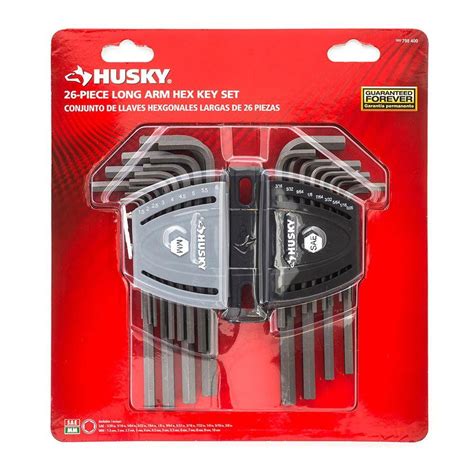 Buy Husky Hex Key Set Allen Wrench Long Arm SAE Metric Alloy Steel 26