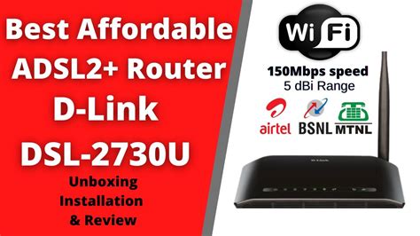 D Link DSL 2730U ADSL2 Router Unboxing Setup Review YouTube