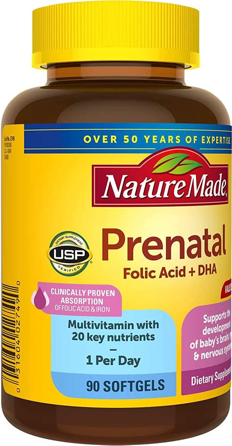 Nature Made Prenatal Multi Dha Nutrition Facts Besto Blog