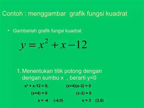 Menggambar Grafik Fungsi Kuadrat Ppt