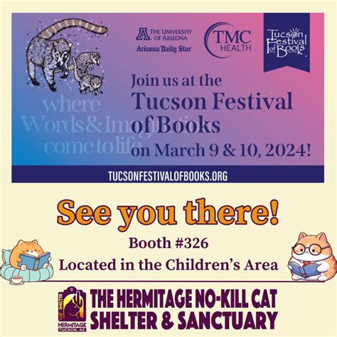 Tucson Festival Of Books Hermitage No Kill Cat Shelter