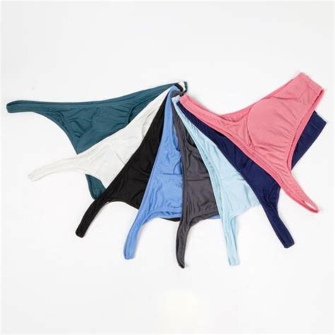 1X Sexy Mens Nylon Briefs Cool Ice Silk Low Rise Underwear Bikini Pouch Panties EBay
