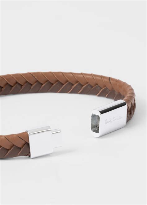 Two Tone Brown Braided Leather Bracelet