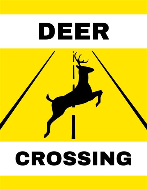 DEER CROSSING Printable Sign | Many Printable...