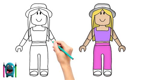 Roblox Kızı Çizimi How To Draw Roblox Girl Youtube