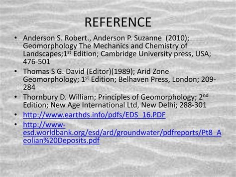 Aeolian processes and landforms | PPT