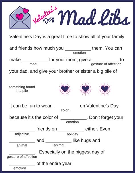 Love Letter Mad Libs 10 Free Pdf Printables Printablee