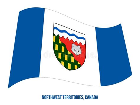 Northwest Territories Flag Waving Vector Illustration on White Background. Territory Flag of ...