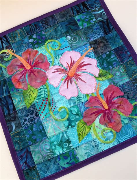 Hawaiian Quilt Kits Hibiscus Hangings Pingwynny Favland Jewelertravels Quilt Pattern Ideas