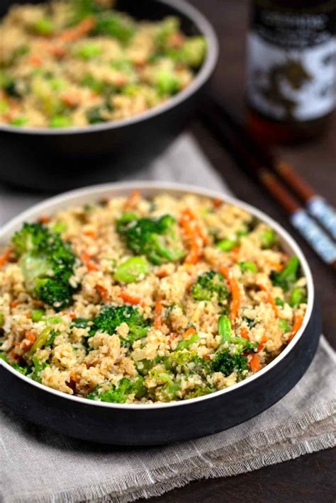 Cauliflower Rice Stir Fry Bowl - in 20 minutes! (Vegan, GF) Veggie Chick