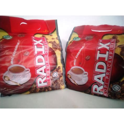 Jual Kopi Radix Premix Coffee Kopi Pracampuran Mai Secawan Isi Sachet