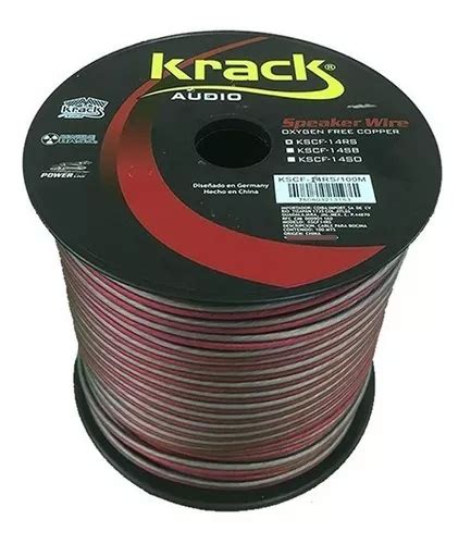 Cable Krack Calibre 2x14 Para Audio Rollo De 100 Mts