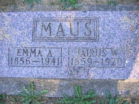 Emma Alice Kane Maus M Morial Find A Grave