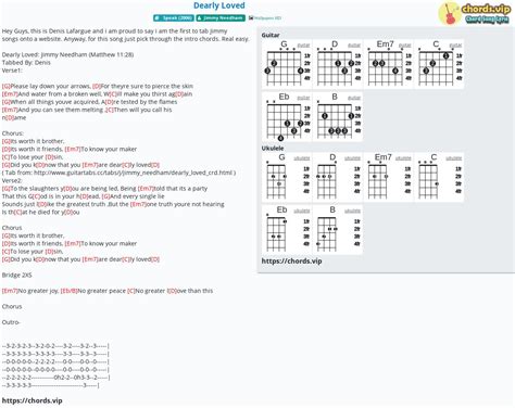 Chord: Dearly Loved - tab, song lyric, sheet, guitar, ukulele | chords.vip