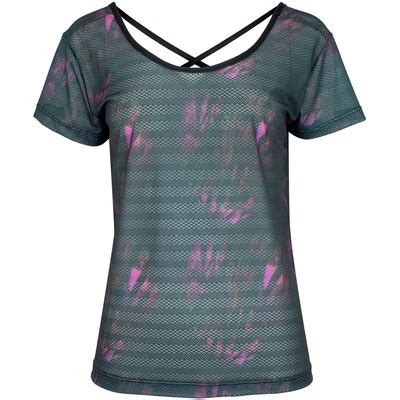 Camiseta Oxer Manga Curta Decote Costas Gola Texturizada Feminina