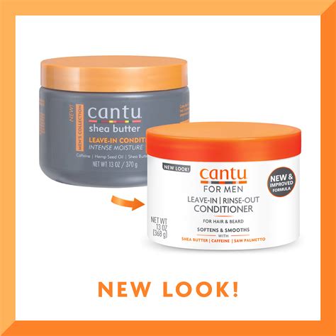 Cantu Mens Shea Butter Leave In Or Rinse Out Conditioner With Caffeine And Hemp Seed Oil For Hair