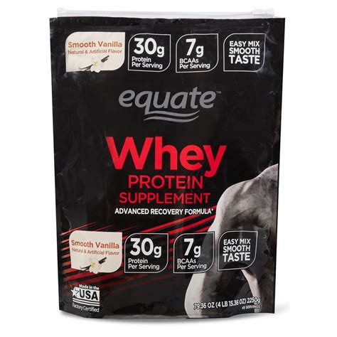 Equate Smooth Vanilla Whey Protein Supplement 7936 Oz