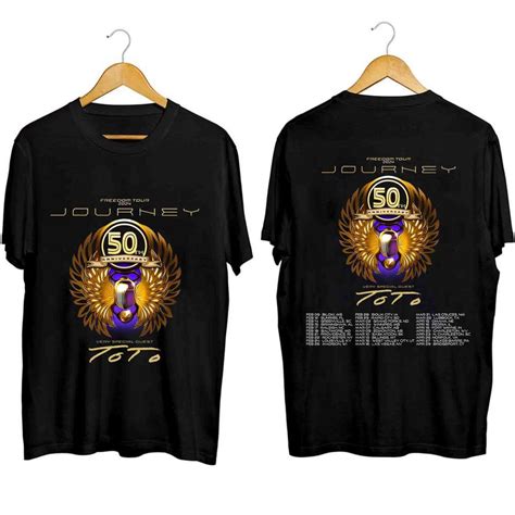 Camiseta Journey Freedom Tour Toto Banda Rock Journey With Toto